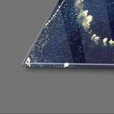 Abstract Blue and Purple Alcohol Ink Marble Glass Wall Art - CreoGlass E-Shop
