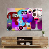 Abstract Drunk Women Glass Wall Art - CreoGlass E-Shop