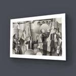 Abstract French Jazz Band Glass Wall Art - CreoGlass E-Shop