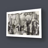 Abstract French Jazz Band Glass Wall Art - CreoGlass E-Shop