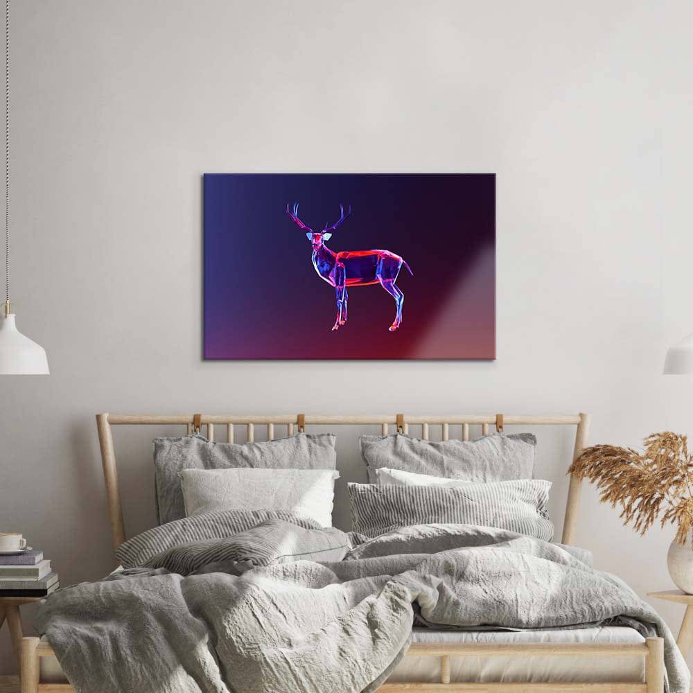 Abstract Geometric Deer Glass Wall Art - CreoGlass E-Shop