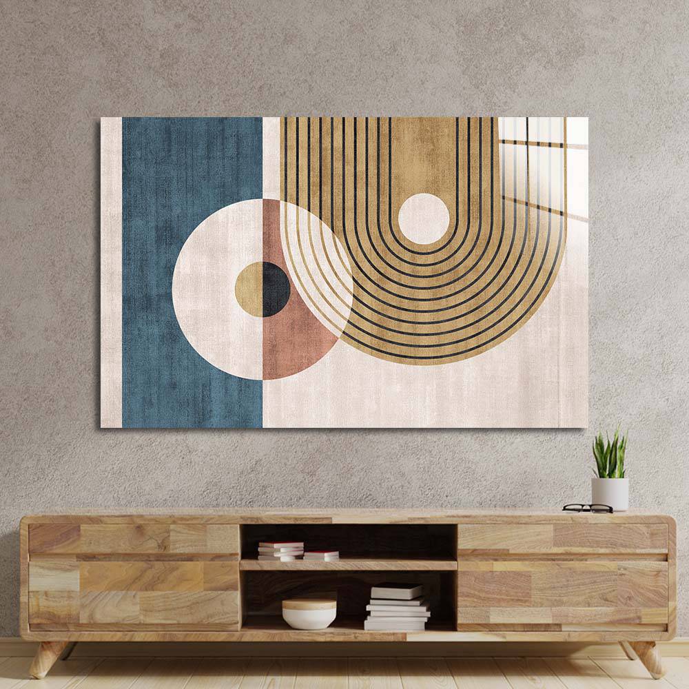 Abstract Minimalist Circles Glass Wall Art - CreoGlass E-Shop