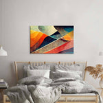 Abstract Paper Waves Glass Wall Art - CreoGlass E-Shop