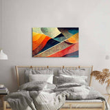 Abstract Paper Waves Glass Wall Art - CreoGlass E-Shop