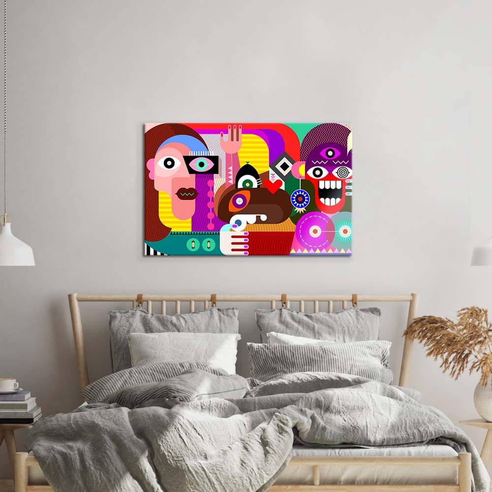 Abstract Women Glass Wall Art - CreoGlass E-Shop
