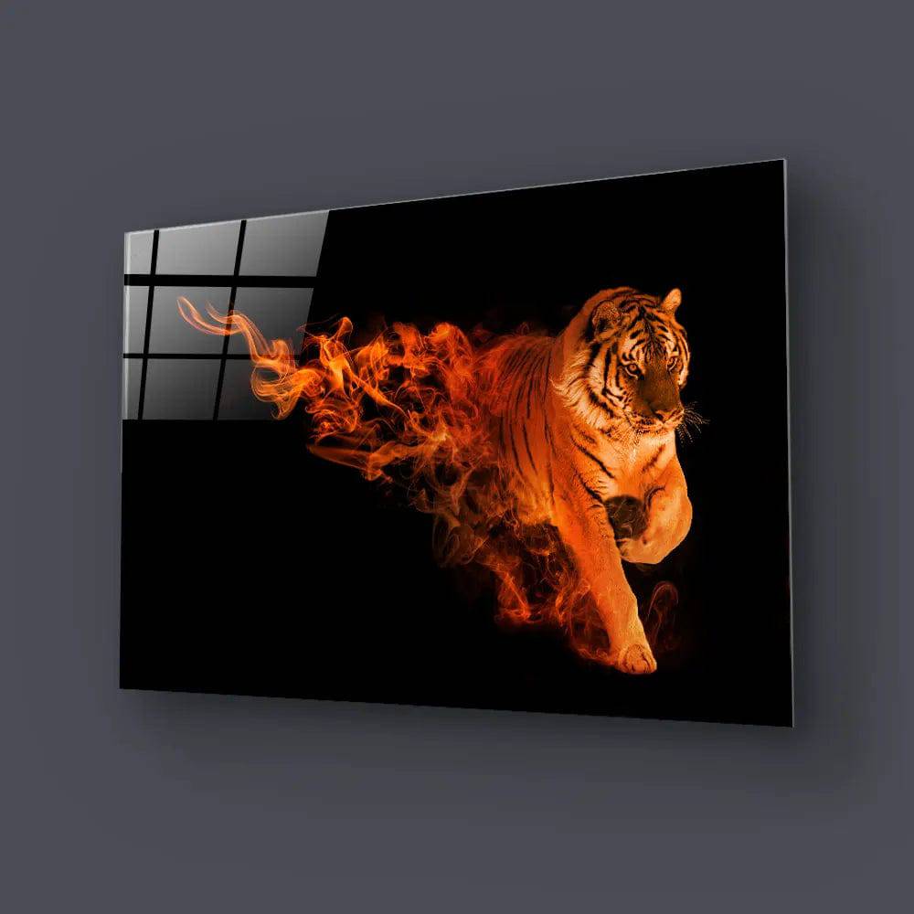 Beautiful Amur Tiger Animal Kingdom Glass Wall Art - CreoGlass E-Shop