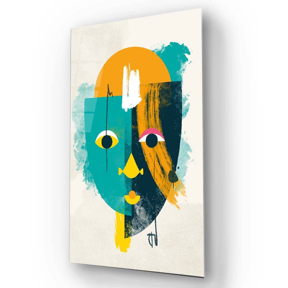 Bright Cubism Glass Wall Art - CreoGlass E-Shop