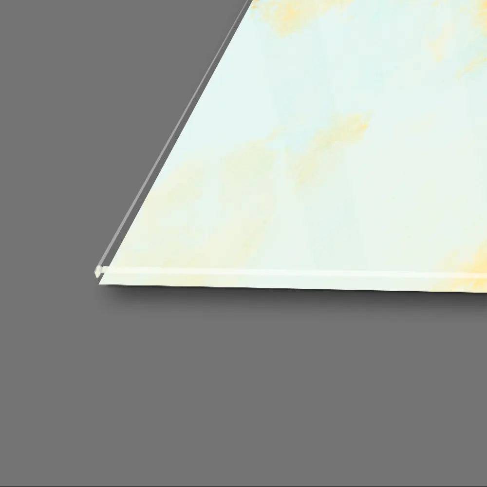 Buddha Statue On Grunge Background Glass Wall Art - CreoGlass E-Shop