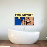 C'mon Everybody! Retro Glass Wall Art - CreoGlass E-Shop