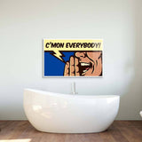 C'mon Everybody! Retro Glass Wall Art - CreoGlass E-Shop