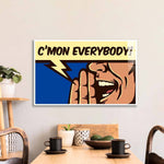 C'mon Everybody! Retro Glass Wall Art - CreoGlass E-Shop