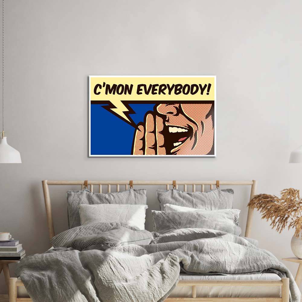 C'mon Everybody! Retro Glass Wall Art - CreoGlass E-Shop