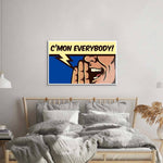 C'mon Everybody! Retro Glass Wall Art - CreoGlass E-Shop