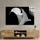 Calla Lily Black and White Glass Wall Art - CreoGlass E-Shop