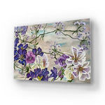 Canvas Flower Glass Wall Art - CreoGlass E-Shop