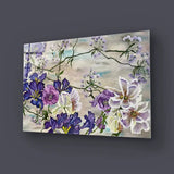 Canvas Flower Glass Wall Art - CreoGlass E-Shop