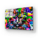 Cat Pop Art Glass Wall Art - CreoGlass E-Shop