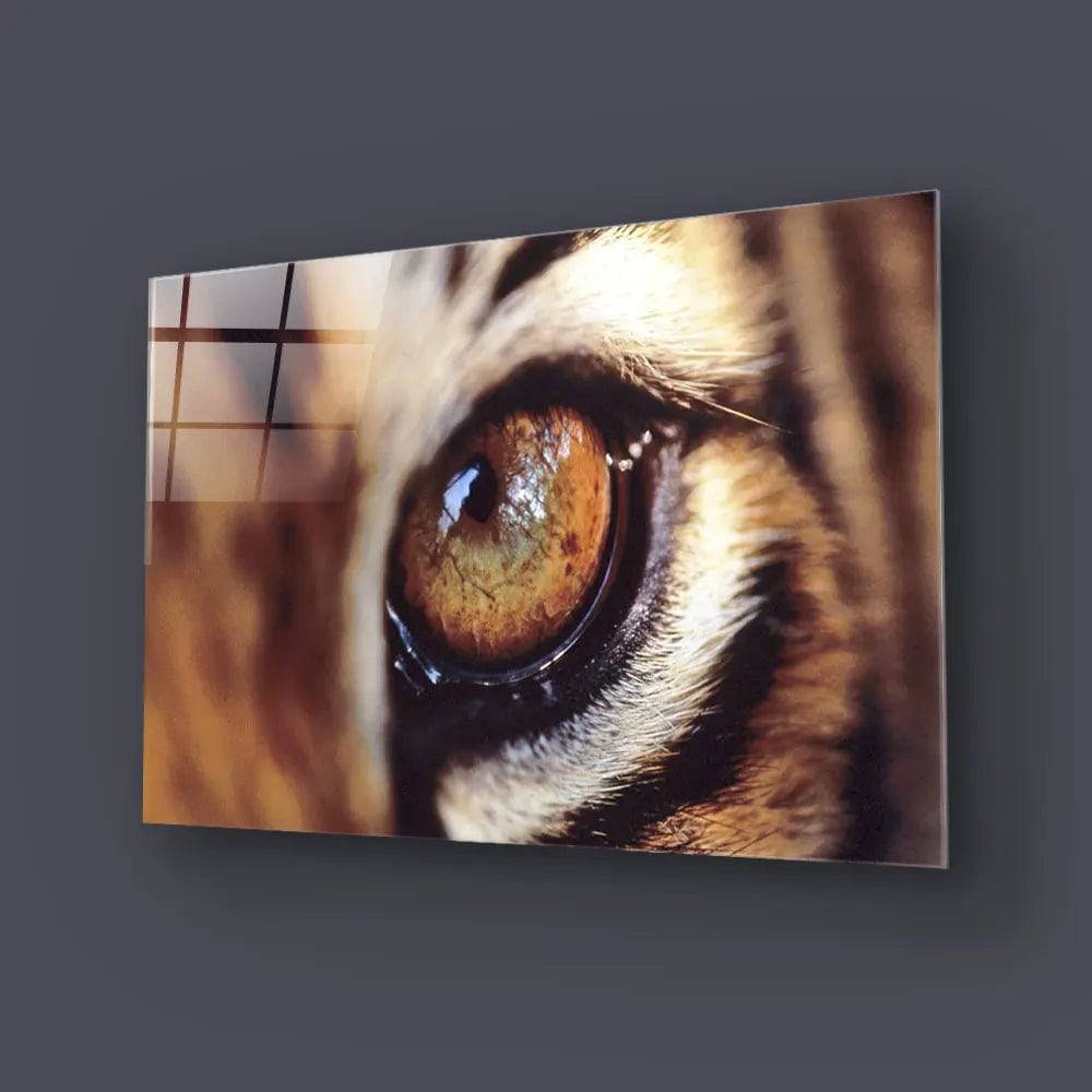 Closeup Bobcat Eye Glass Wall Art - CreoGlass E-Shop