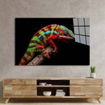 Colourful Chameleon Glass Wall Art - CreoGlass E-Shop