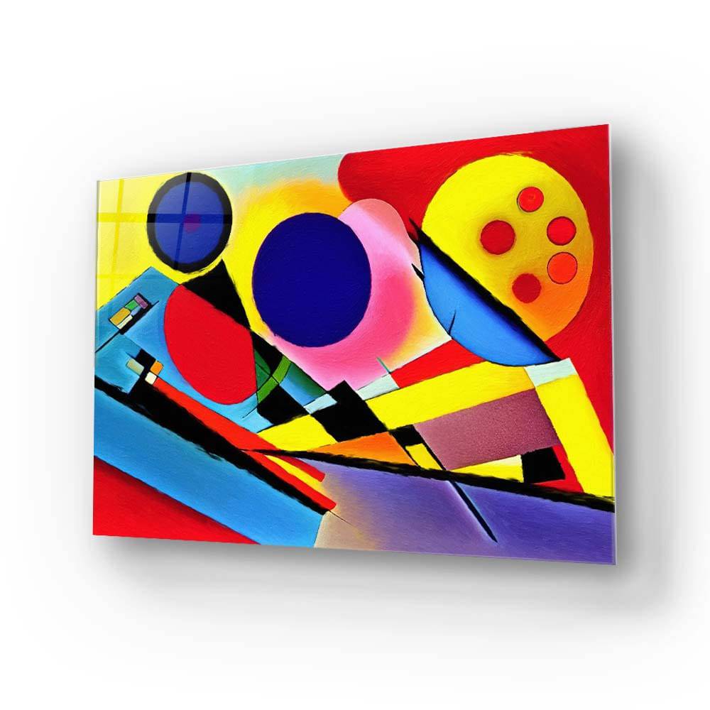 Contrasting Cubism 2 Glass Wall Art - CreoGlass E-Shop