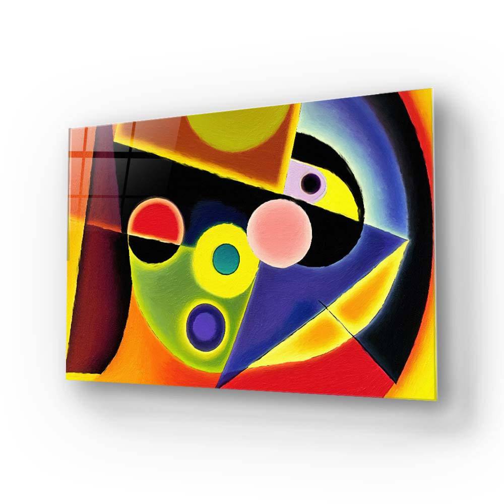 Contrasting Cubism Glass Wall Art - CreoGlass E-Shop