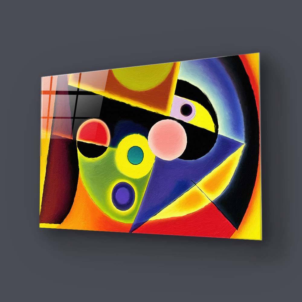Contrasting Cubism Glass Wall Art - CreoGlass E-Shop