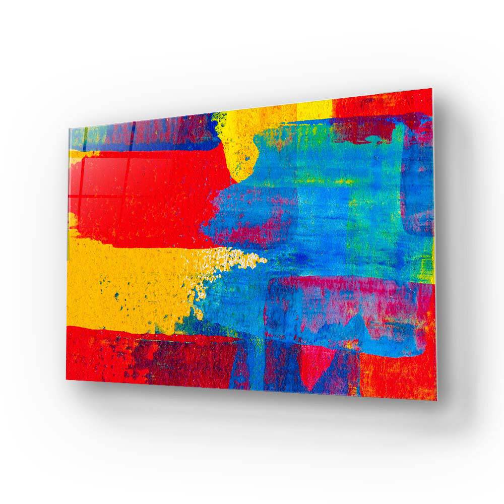 Contrasting Modern Abstract  Glass Wall Art - CreoGlass E-Shop