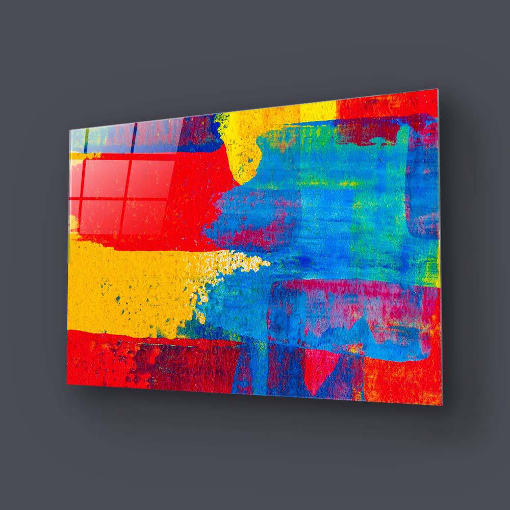 Contrasting Modern Abstract  Glass Wall Art - CreoGlass E-Shop