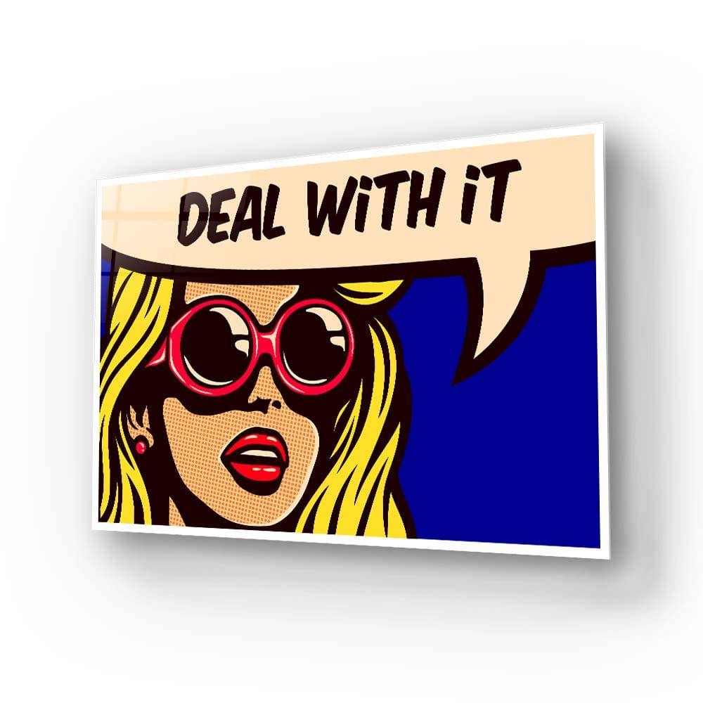 Deal With It Glass Wall Art - CreoGlass E-Shop