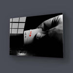 Double Aces Playing Cards Glass Wall Art - CreoGlass E-Shop