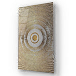 Egyptian Circle Sun Rays with Light Textured Background Glass Wall Art - CreoGlass E-Shop