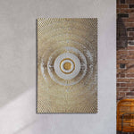 Egyptian Circle Sun Rays with Light Textured Background Glass Wall Art - CreoGlass E-Shop