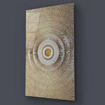 Egyptian Circle Sun Rays with Light Textured Background Glass Wall Art - CreoGlass E-Shop