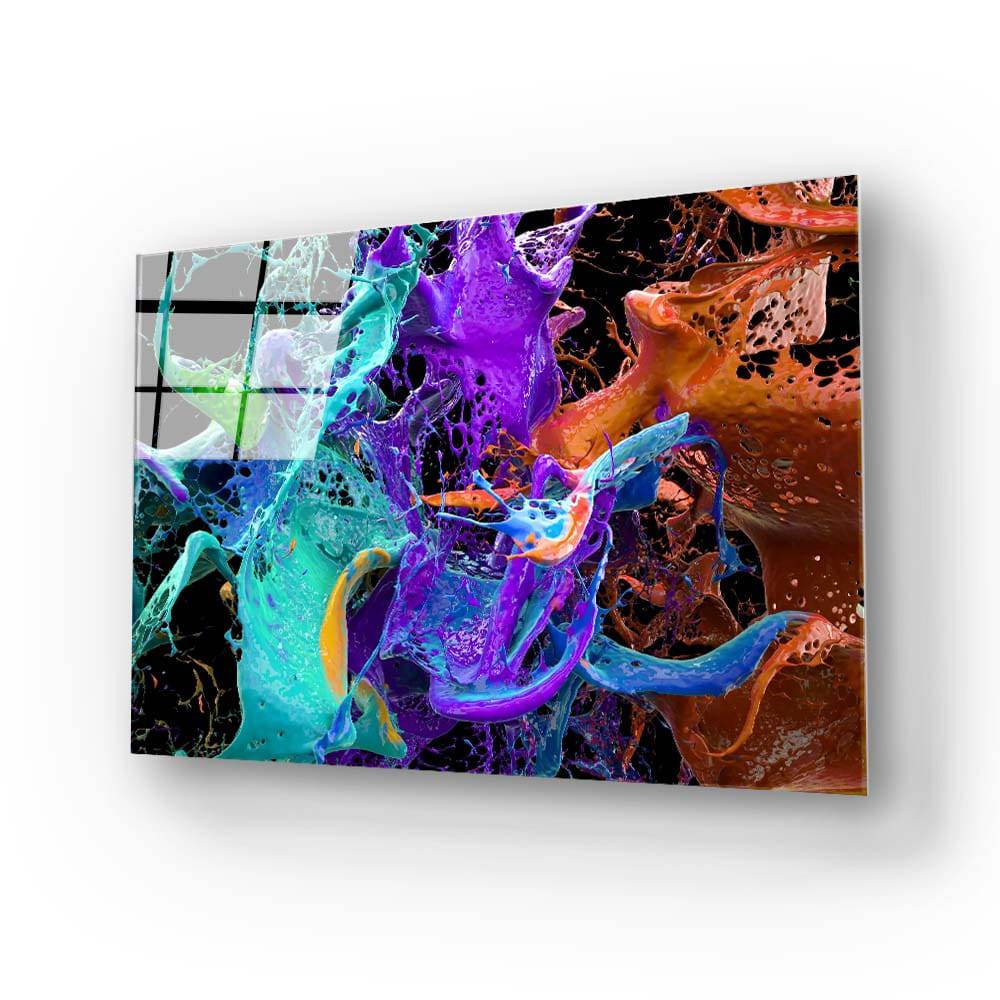 Exploding Paints Glass Wall Art - CreoGlass E-Shop