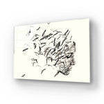 Female Silhouette with Birds Glass Wall Art - CreoGlass E-Shop