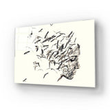 Female Silhouette with Birds Glass Wall Art - CreoGlass E-Shop