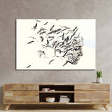 Female Silhouette with Birds Glass Wall Art - CreoGlass E-Shop