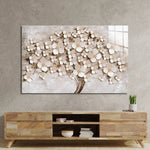 Flowering Tree Glass Wall Art - CreoGlass E-Shop