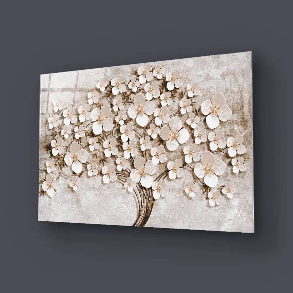Flowering Tree Glass Wall Art - CreoGlass E-Shop