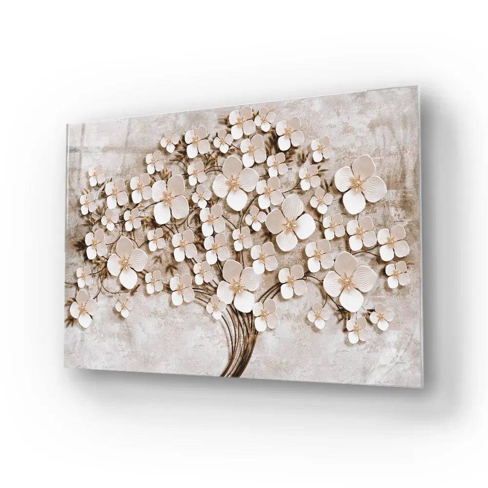 Flowering Tree Glass Wall Art - CreoGlass E-Shop