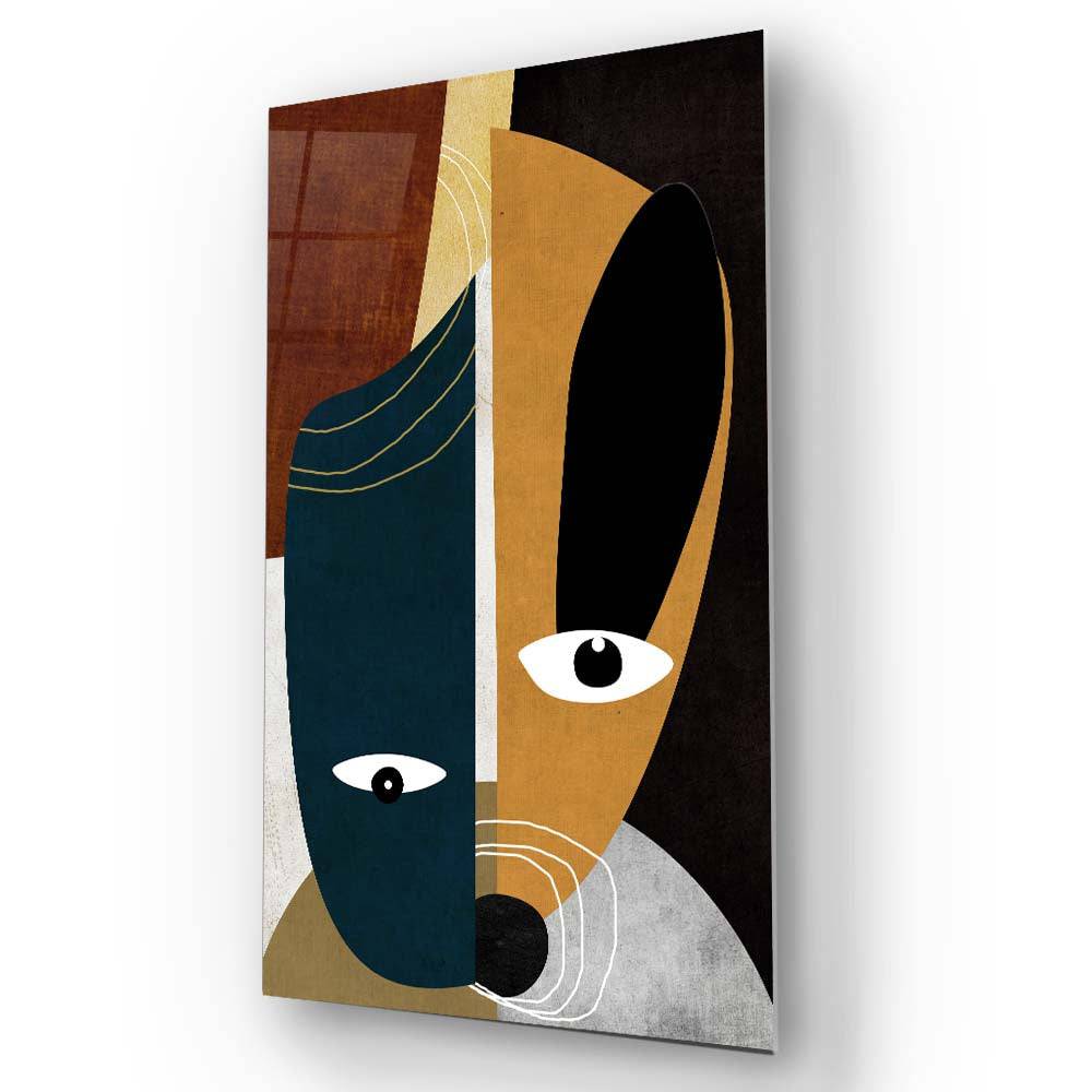 Gemini Dog Glass Wall Art - CreoGlass E-Shop