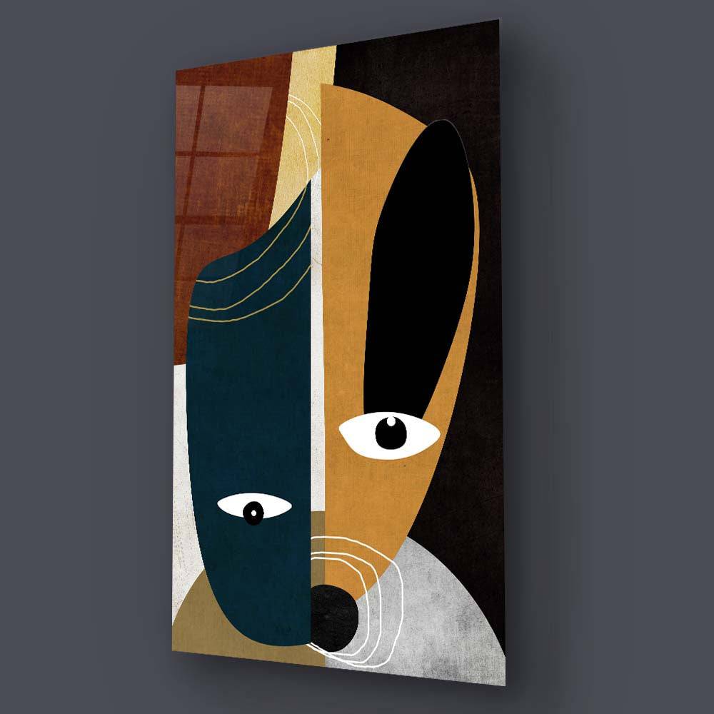 Gemini Dog Glass Wall Art - CreoGlass E-Shop