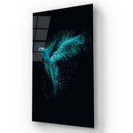 Green Parrot Glass Wall Art - CreoGlass E-Shop
