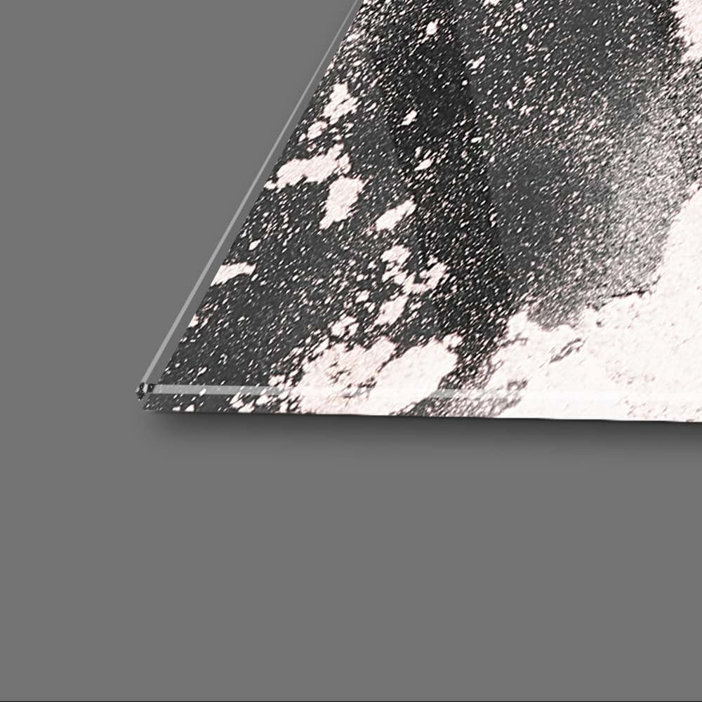 Grey Alcohol Ink Abstract Glass Wall Art - CreoGlass E-Shop