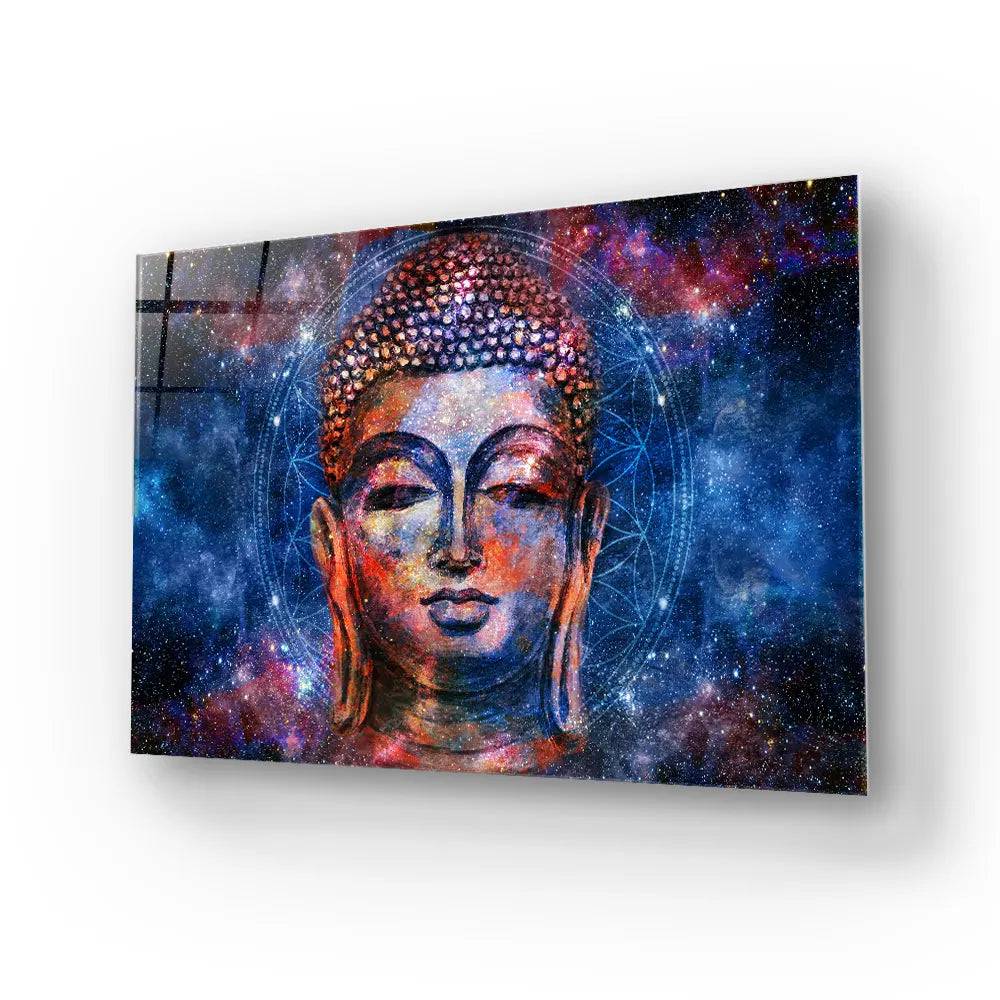 Head Lord Buddha Digital Glass Wall Art - CreoGlass E-Shop