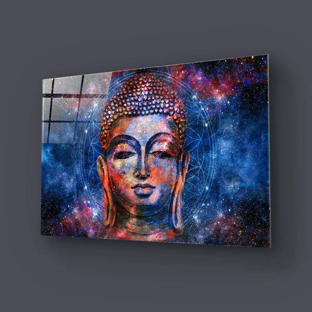 Head Lord Buddha Digital Glass Wall Art - CreoGlass E-Shop
