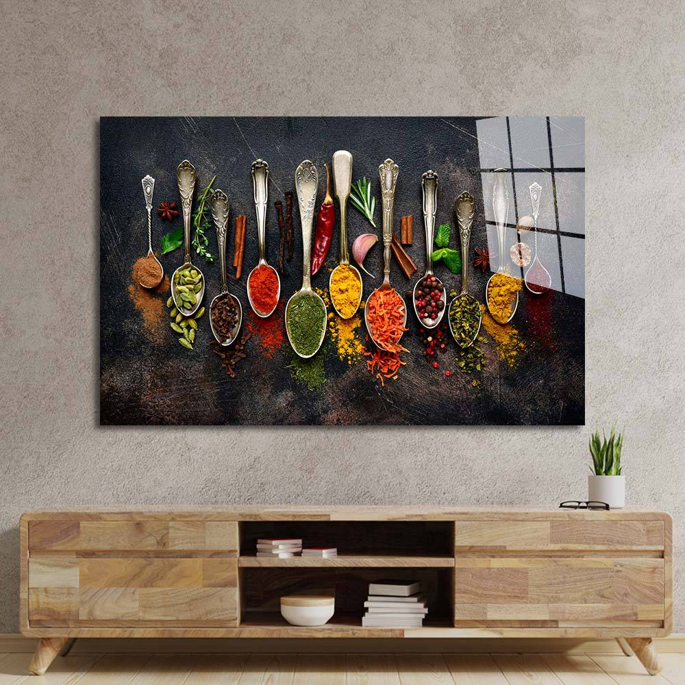 Herbs and Spices Glass Wall Art - CreoGlass E-Shop