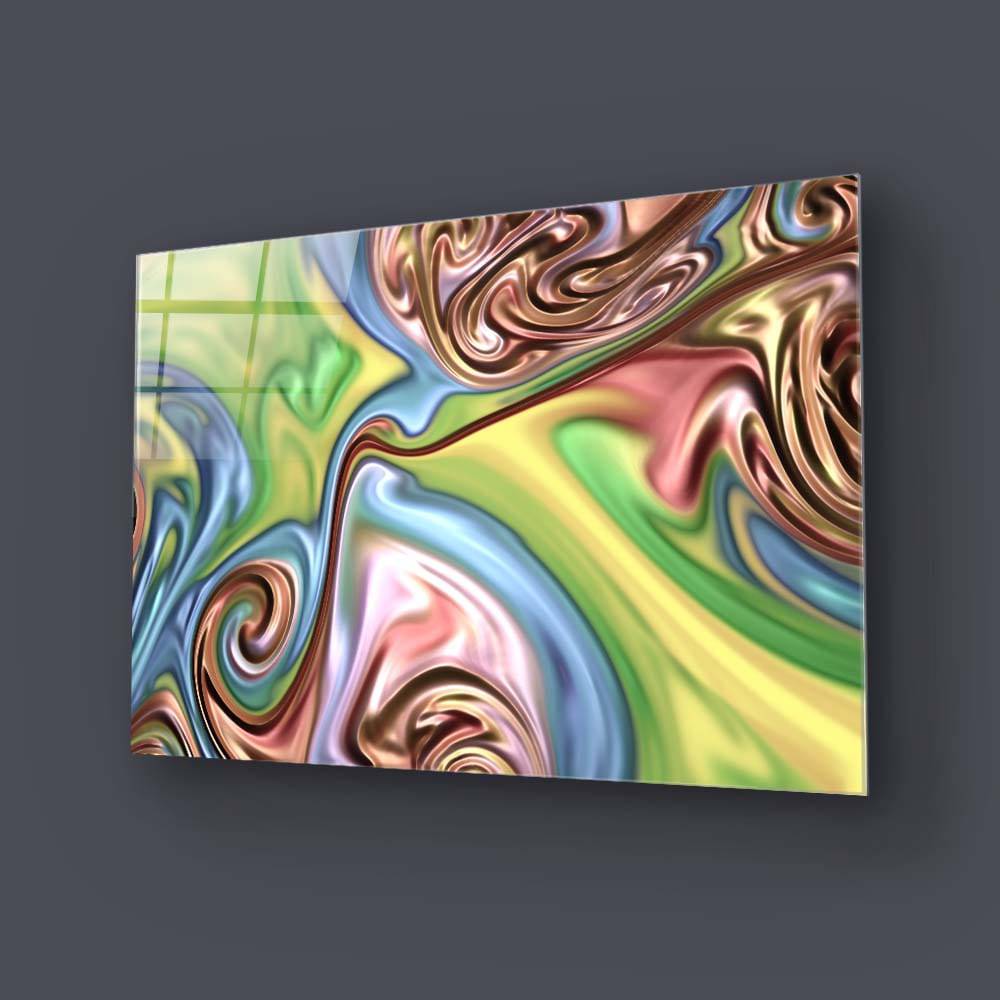 Holographic Oil Paint Glass Wall Art - CreoGlass E-Shop
