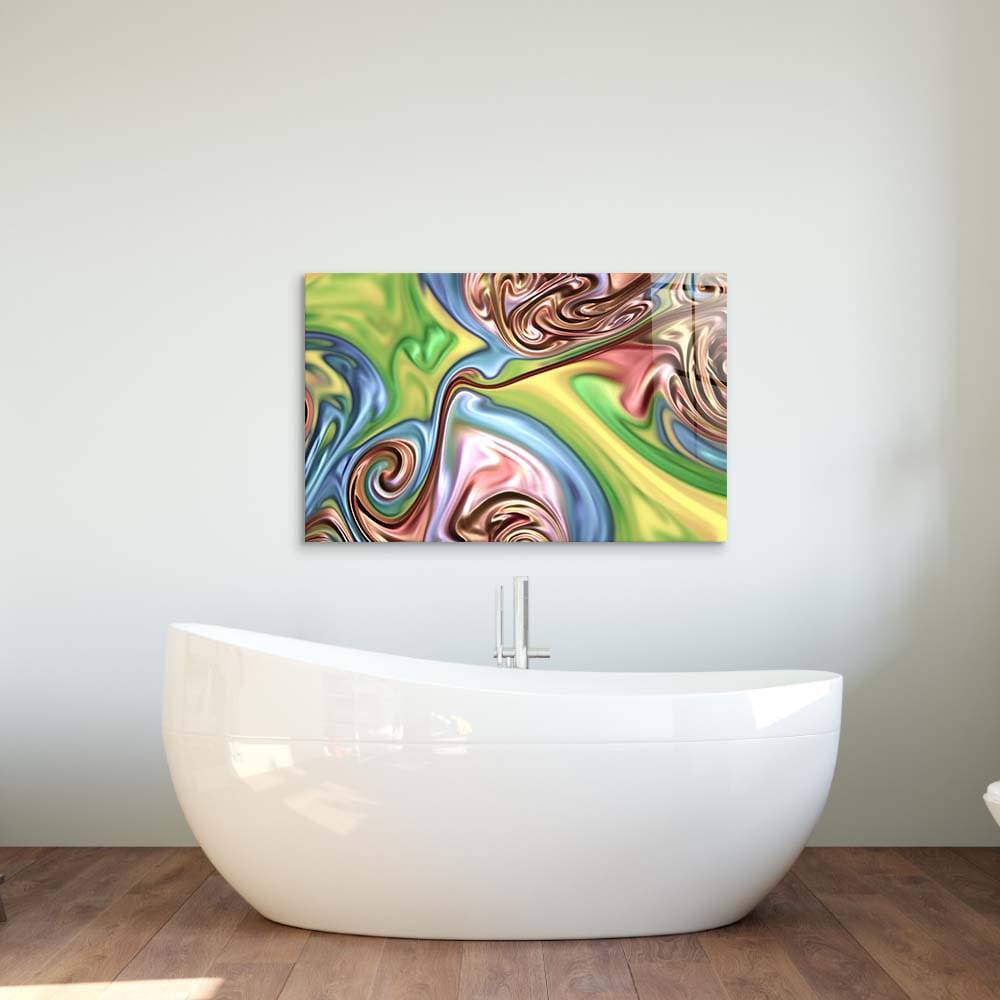 Holographic Oil Paint Glass Wall Art - CreoGlass E-Shop