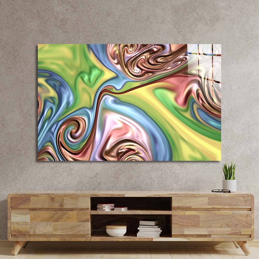 Holographic Oil Paint Glass Wall Art - CreoGlass E-Shop
